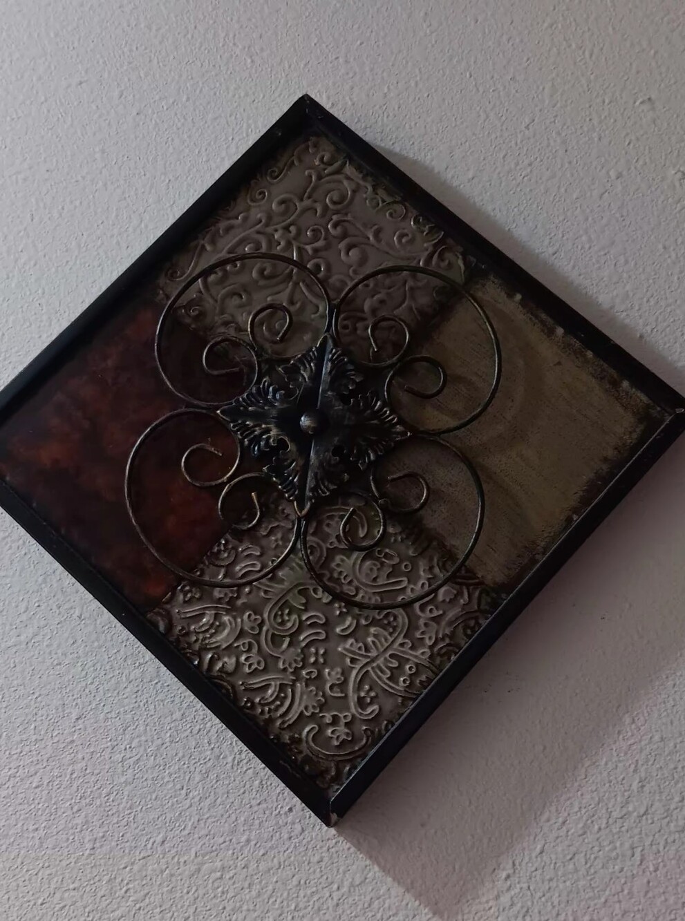 Metal Scroll Wall Art in Brown and Black - Decorative Home Wall Decor